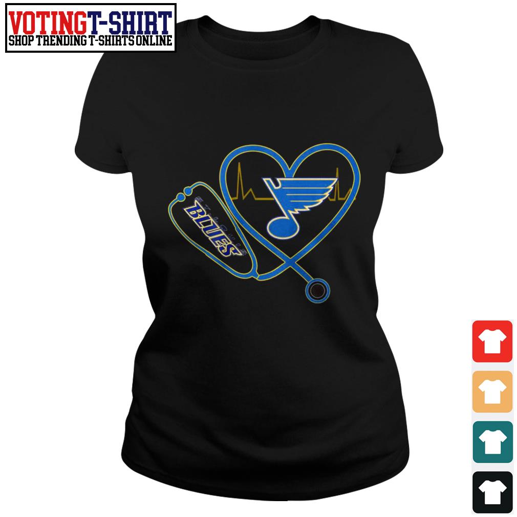 t shirt with stethoscope around neck